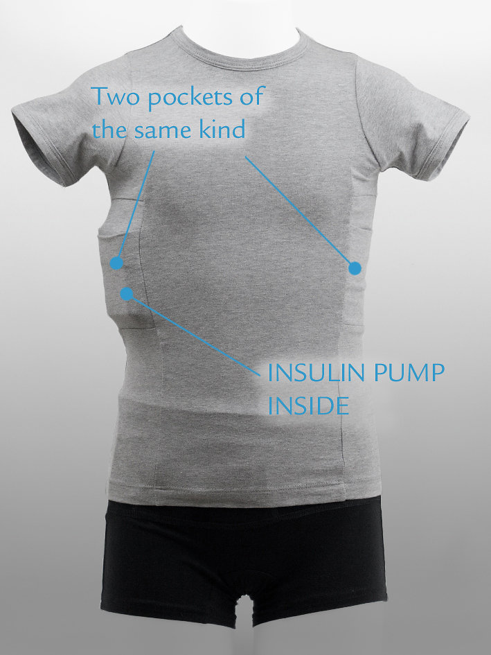 TSK Tshirt grey_top with insulin pump pocket_6 AnnaPS