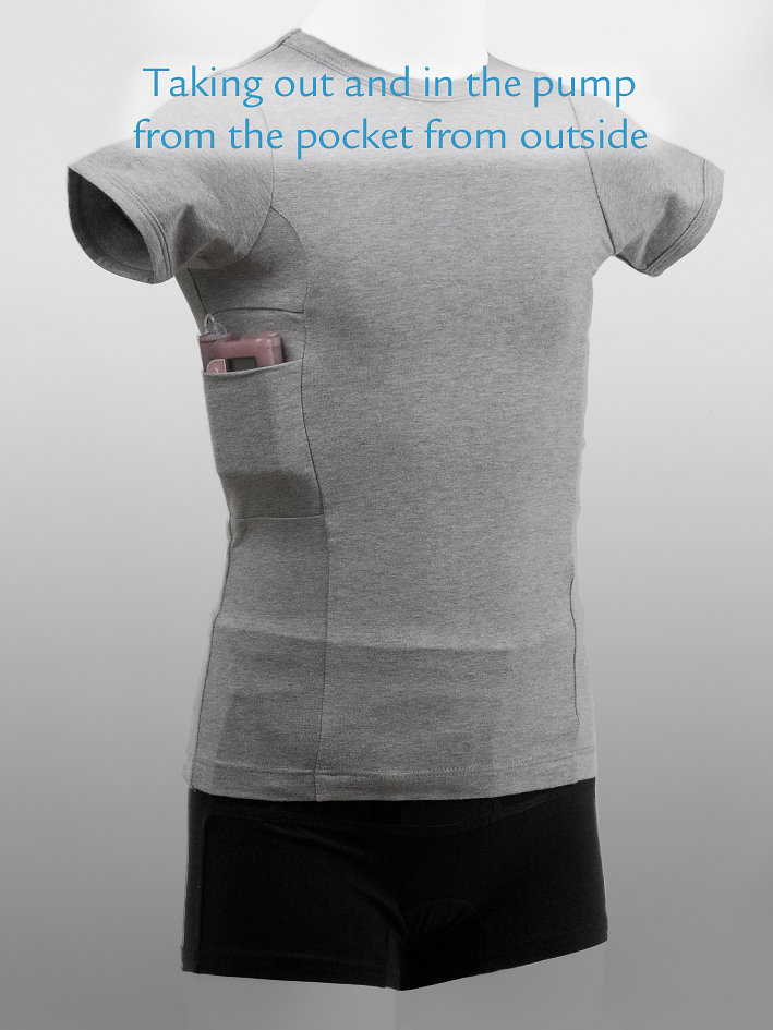 TSK Tshirt grey_top with insulin pump pocket_7 AnnaPS